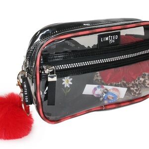 Limited Too Clear Kids Accessory Bag with Red and Black Accents